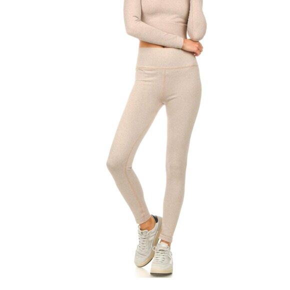 LUNE ACTIVE Ribbed Sport Luna Beige Leggings Size M - Picture 2 of 9